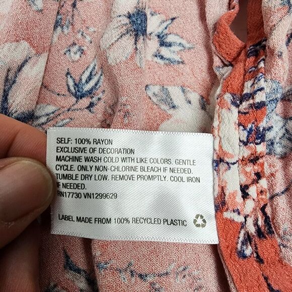 Knox Rose Desert Coral Floral Tassel Cardigan Size XS/S - Picture 8 of 11